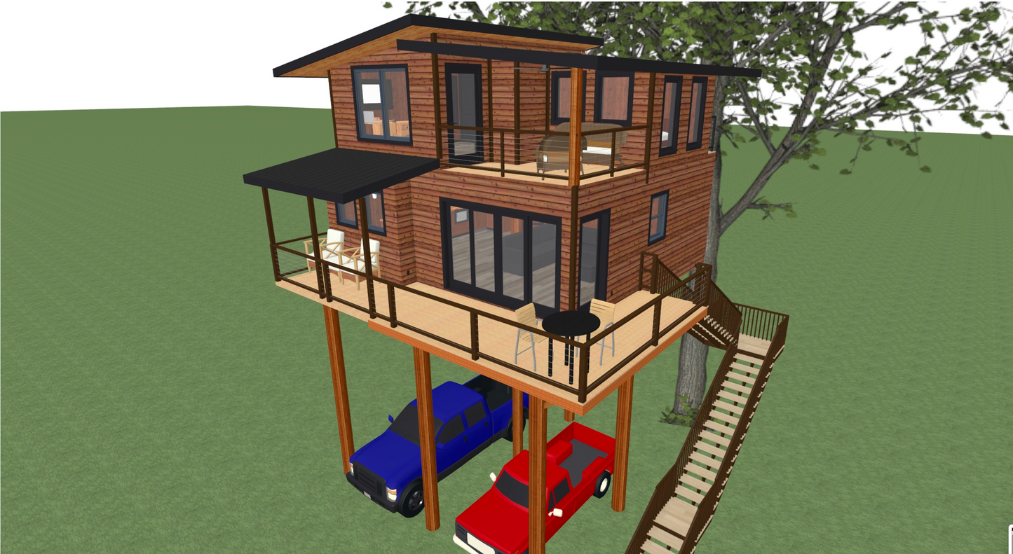 Complete Detailed Plans - Southern Adventures Treehome
